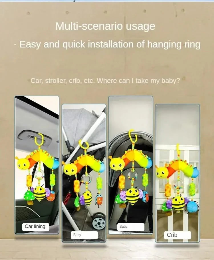 Baby Toys for 0 3 6 12 Months Rainbow Activity Plush Animal Stroller Hanging Toy for Baby Car Seat Crib Travel Sensory Baby Toys