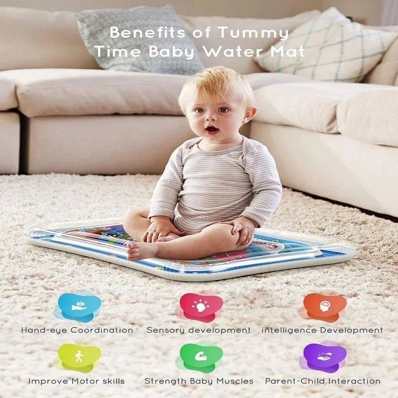 Baby Inflatable Cushion Water Play Mat Toy Infant Tummy Time Playmat  Fun Activity Education Toys for Boys Girls Birthday Gift