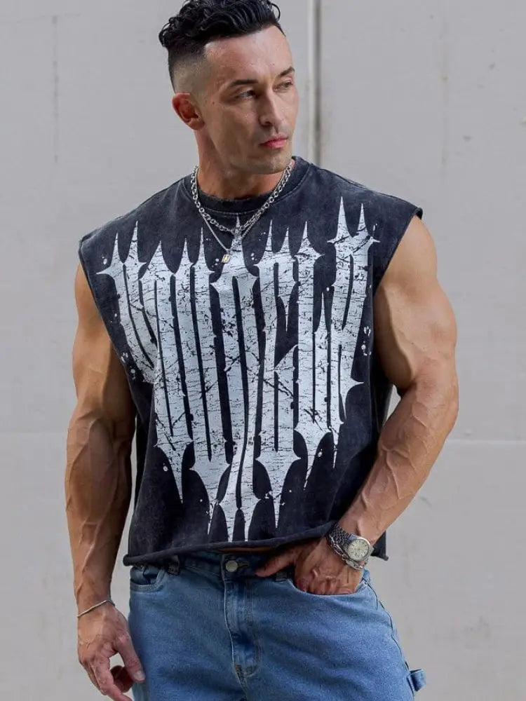 Men's Brand Summer Gym Cotton Tank Top Sleeveless Shirt Man Bodybuilding Clothing Casual Fitness Workout Running Vest Sportswear