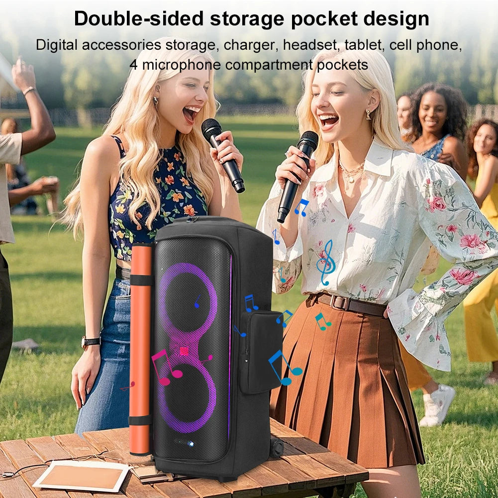 Party Speaker Dust Cover Anti-Slip Padded Speaker Protective Cover Nylon Double-Sided Speaker Storage Bag for JBL Party Box 710