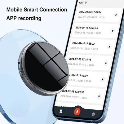 Digital Voice Control Recorder HD Noise Reduction Voice Activated Recorder with Real-Time Transcription & Translation Device