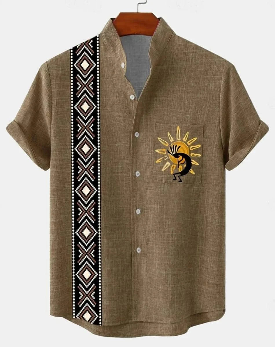 Men's New Linen Hawaiian Shirt 3D Fashion Short Sleeve Casual Urban Trend Summer Comfort Vacation