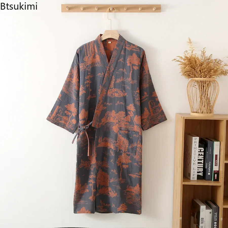 Casual Bathrobe for Men Sleepwear