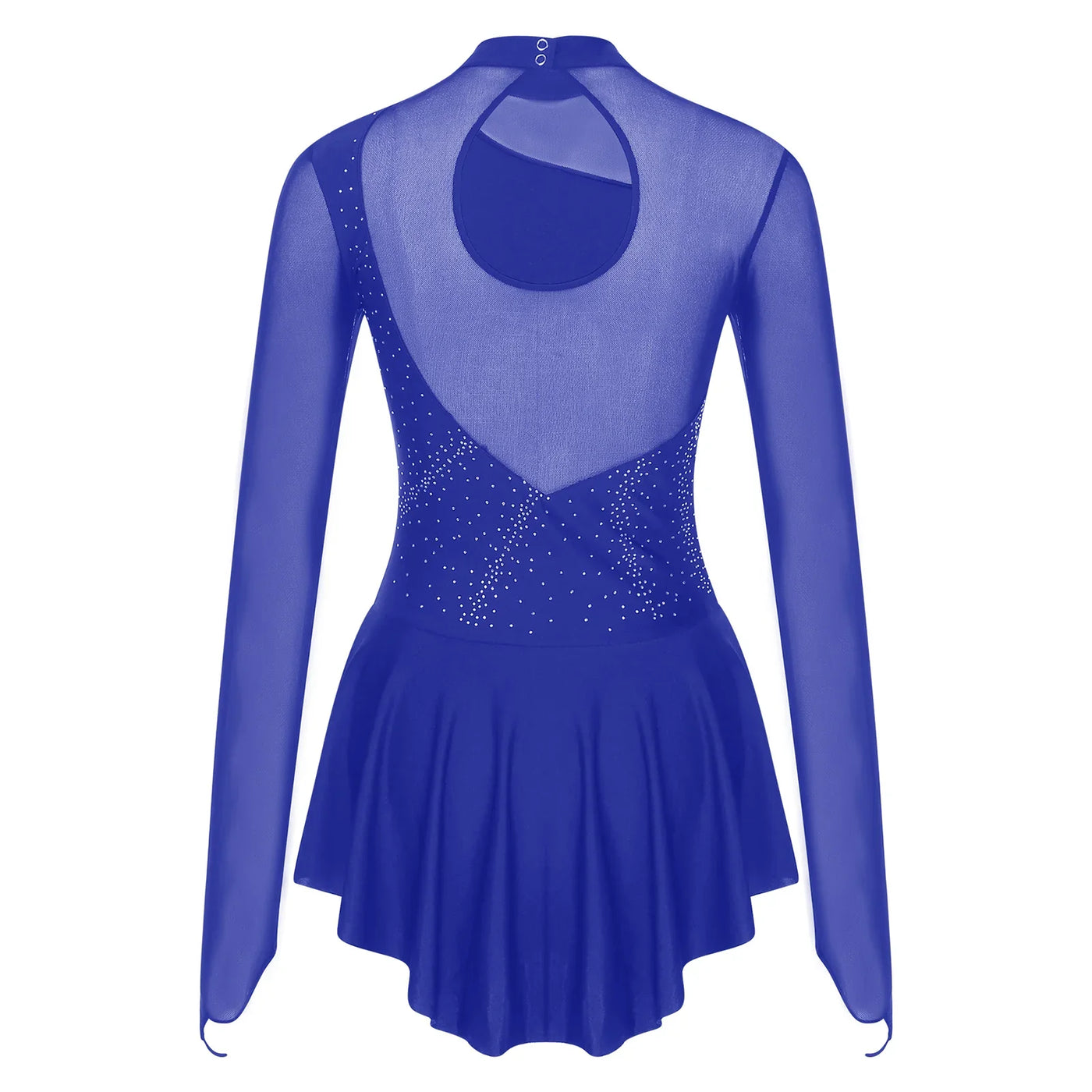 Women Modern Lyrical Dress Camisole Dance Costume Ballet Asymmetric High-Low Mesh Skirted Sleeveless Leotard Gymnastic Dancewear