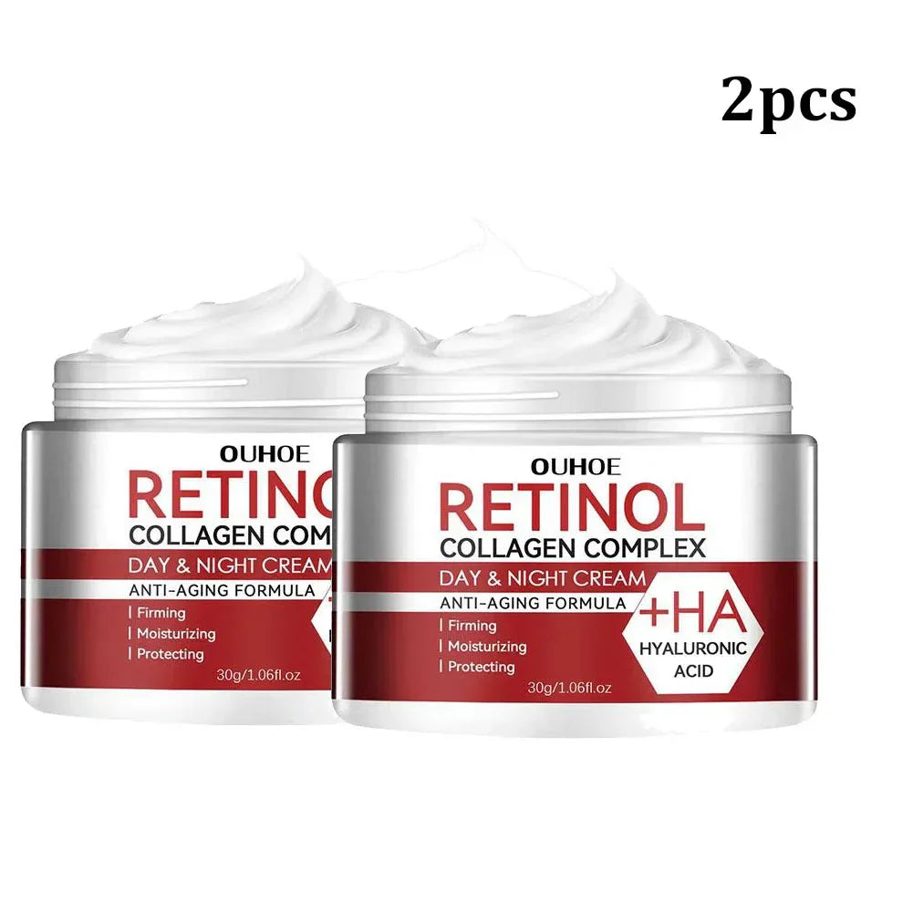 1/2/3PCs Retinol Cream For Face & Under Eye, Retinol Collagen Facial Moisturizer Fight Aging Brightening Hydrating Night Cream