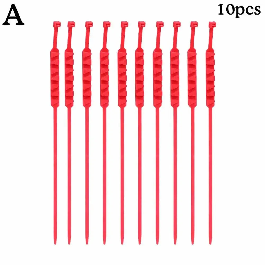 10pcs Anti-Skid Snow Chains for Motorcycles Bicycles Winter Tire Wheels Non-slip Cable Ties Motorbike Emergency Tire Chain Tool