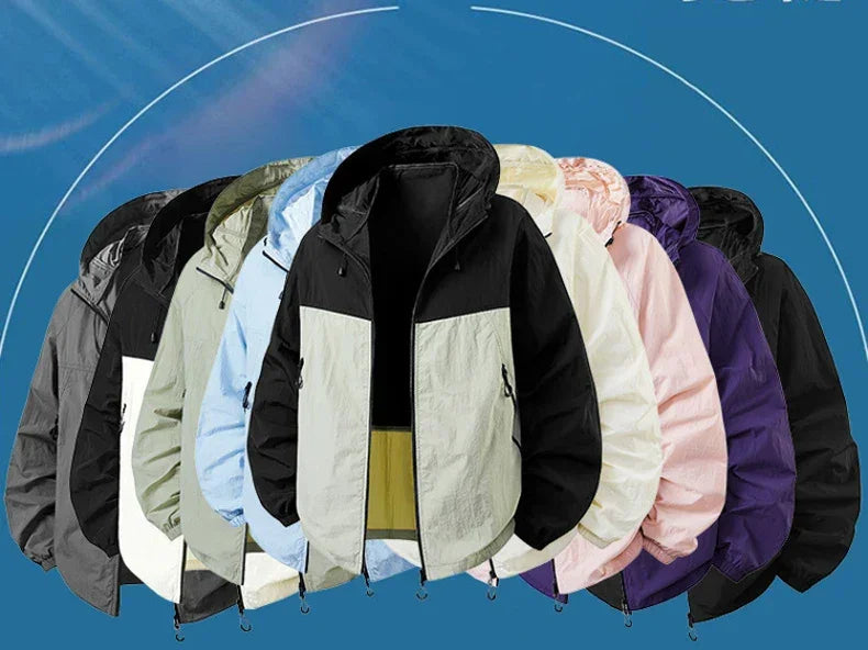 New Summer Camping Hiking Jackets Men Fishing Cycling Hooded Gym Sports Running Coats Outdoor Sun-Protective Thin Jackets Women