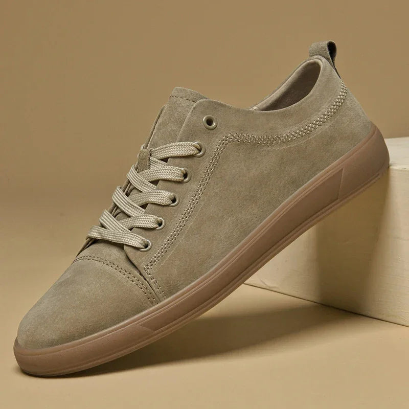 Summer New Fashion Casual Leather Shoes Lace-up Comfortable Men's Oxford Shoes Outdoor Soft Dress Shoes Non-slip Sports Shoes