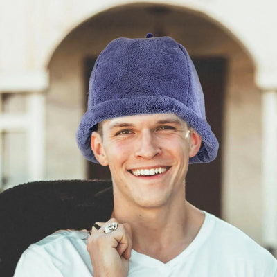 Coral Fleece Fisherman Hat Sauna Bath Headwear Shower Cap Bathroom Supplies Felt Sauna Hat Steam Room Cap Household Merchandises