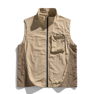 Men's vest for spring and summer new outerwear for camping hiking outdoor charging fashionable trend simple and high-end vest