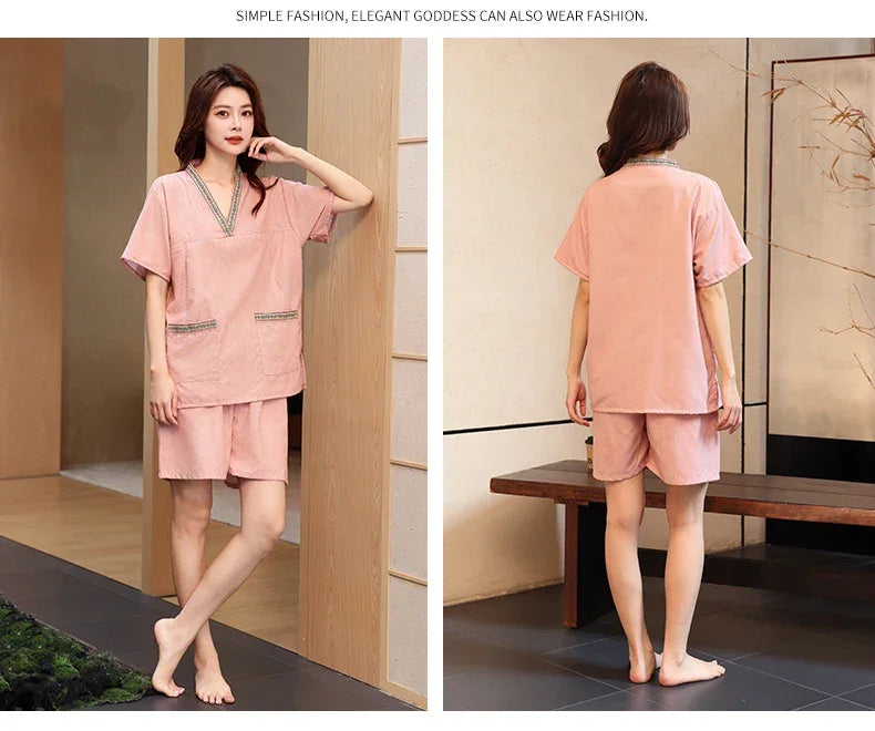 Couple's Beau Sauna Suit Soft Cotton  Silk Men's Women's Bathing Costume St Room Towel Polyester Fiber Home Textile