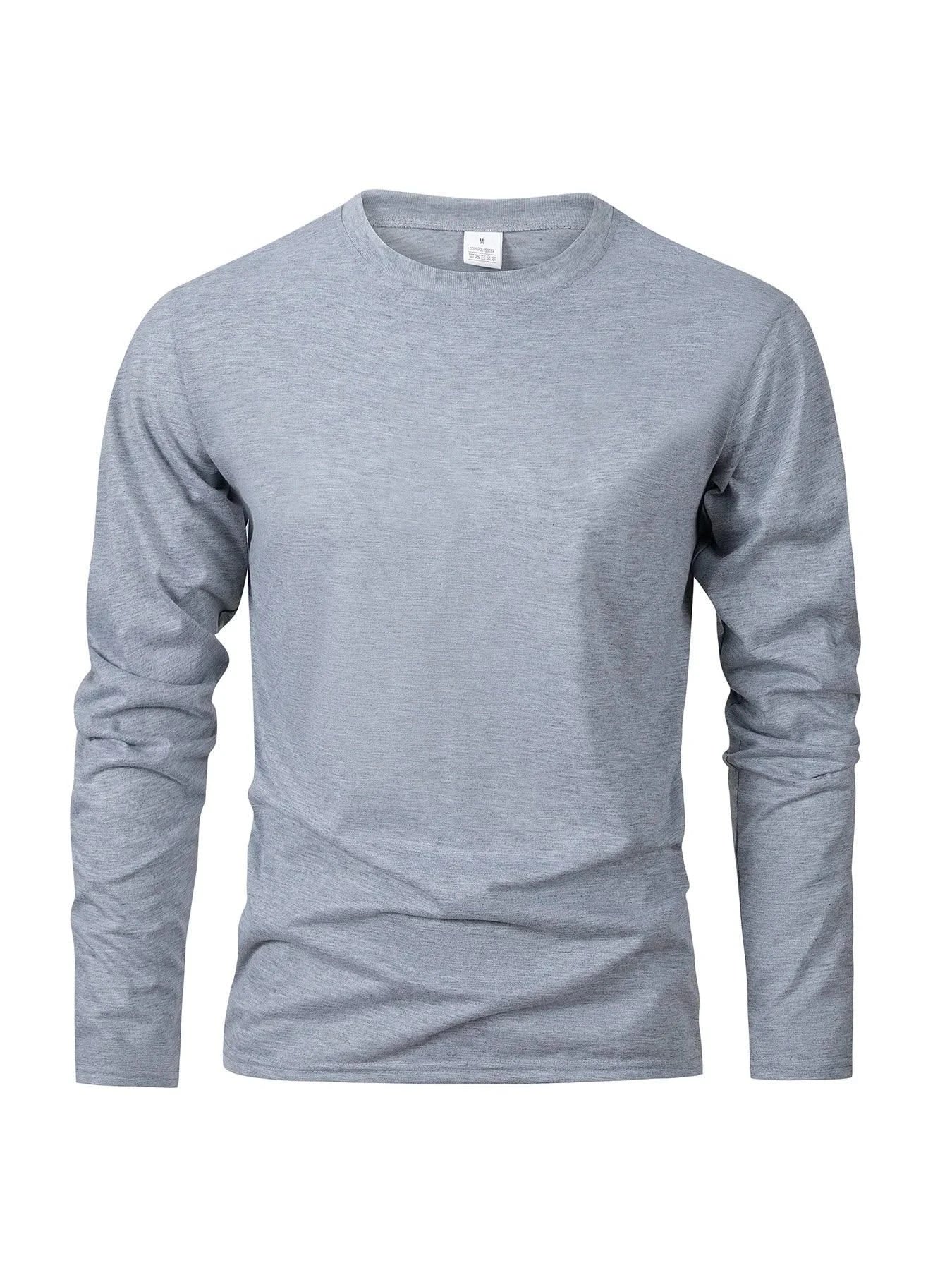 Men's Casual Round Neck Moisture Wicking Long Sleeve T Shirts | Tees Male | Tops | Sports | Comfortable Men's Wear