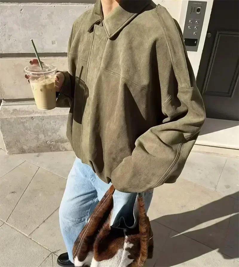 Women’s jackets spring chic elegant outerwear loose warm coat youth fashion