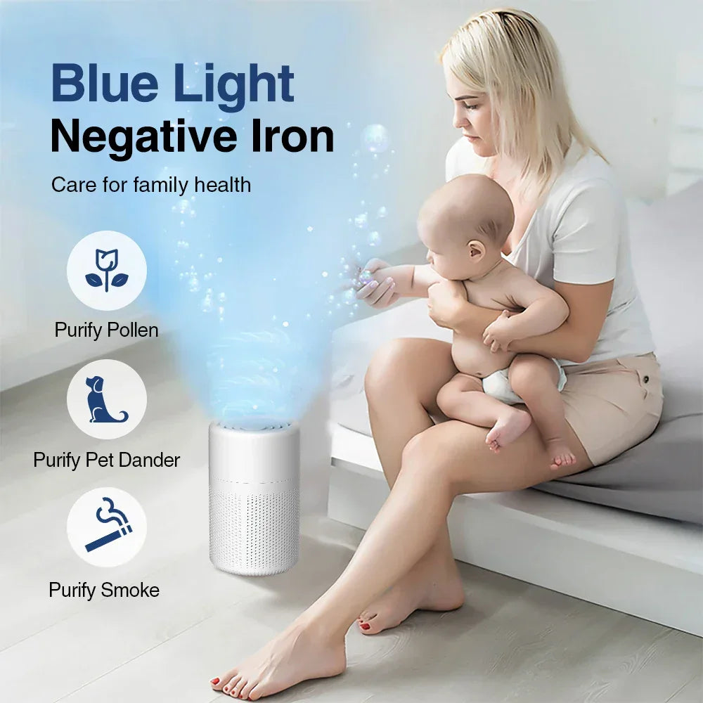 Household Air Purifier Portable Air Cleaner Mini Desktop Air Purifier With HEPA Filter Air Freshener Air Cleaner For Home Office