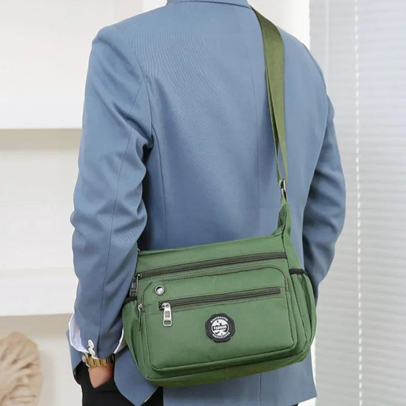 2024 Men's Messenger Bag Crossbody Shoulder Bags Men Small Sling Pack For Work Business Waterproof Oxford Packs Satchel Purse
