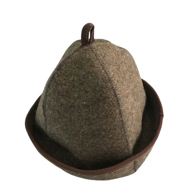 2PCS 3mm Thick 100% Wool Sauna Hats to the Sauna With Steam for bath and sauna acessories wool