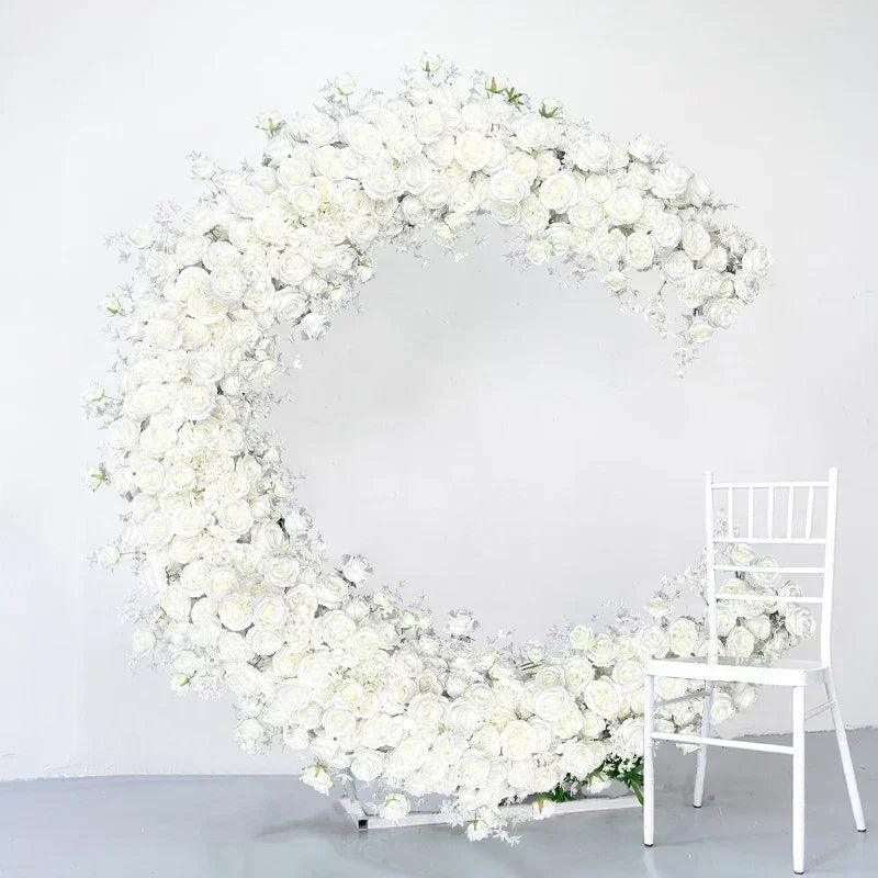 90cm white rose flower rowdecor wedding party dress