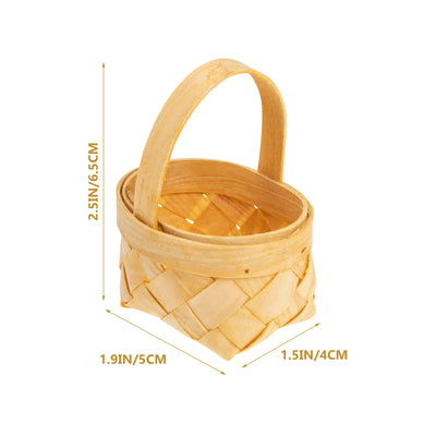 20Pcs Small Handwoven Candy Baskets Small Gift Baskets Wedding Candy Packing Baskets Happy Candy Packaging Basket