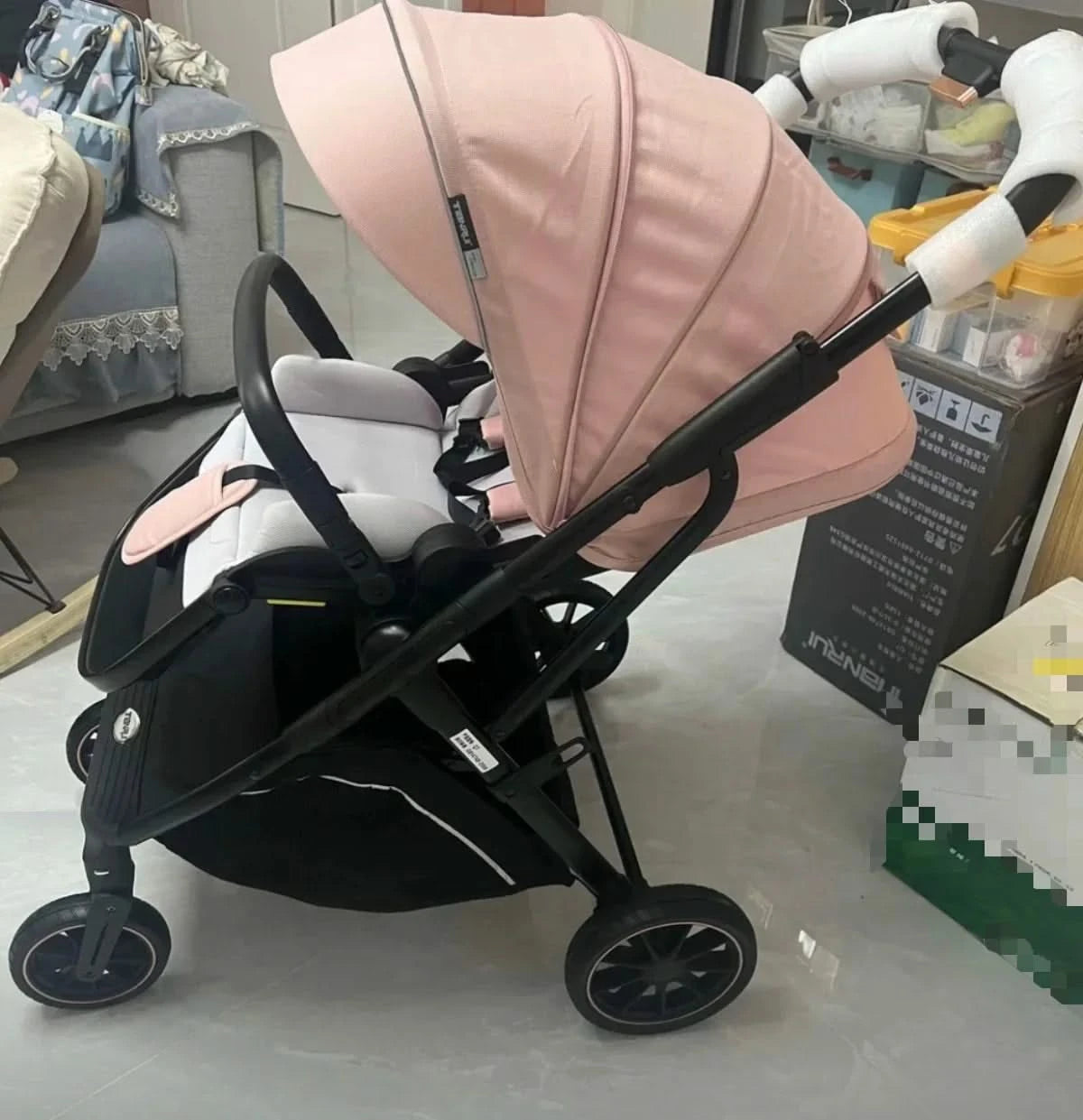 Portable High-view Baby Stroller Two-way Portable Baby Stroller Foldable Children's Four-wheel Baby Stroller 0-3 Years Old