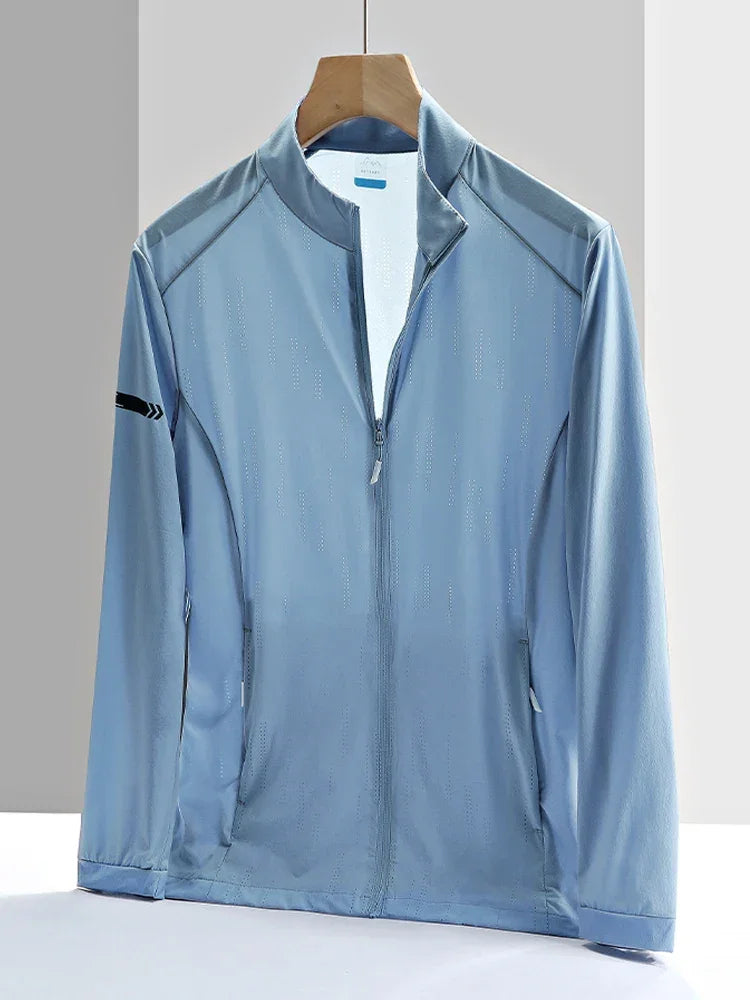 Summer Men's Jackets UV Blocking Skin Coats UPF40+ Sunscreen Outdoor Clothing Sun Protection Thin Windbreakers Big Size 8XL