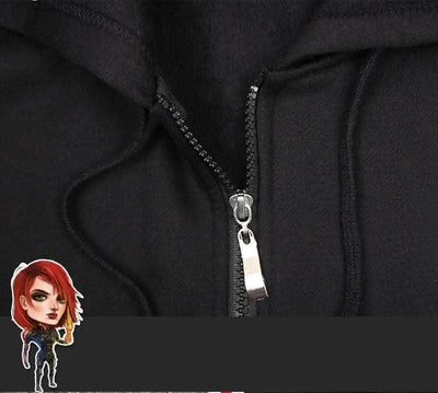 Mass Effect Hoodie Zip Up Hooded Sweatshirt Women Men