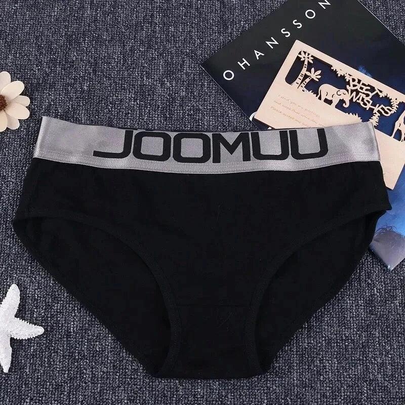 Popular Solid Women's Cotton Panties Boxer Underwear Ladies Breathable Letter Belt Briefs Sexy Sports Female Knickers Boyshorts