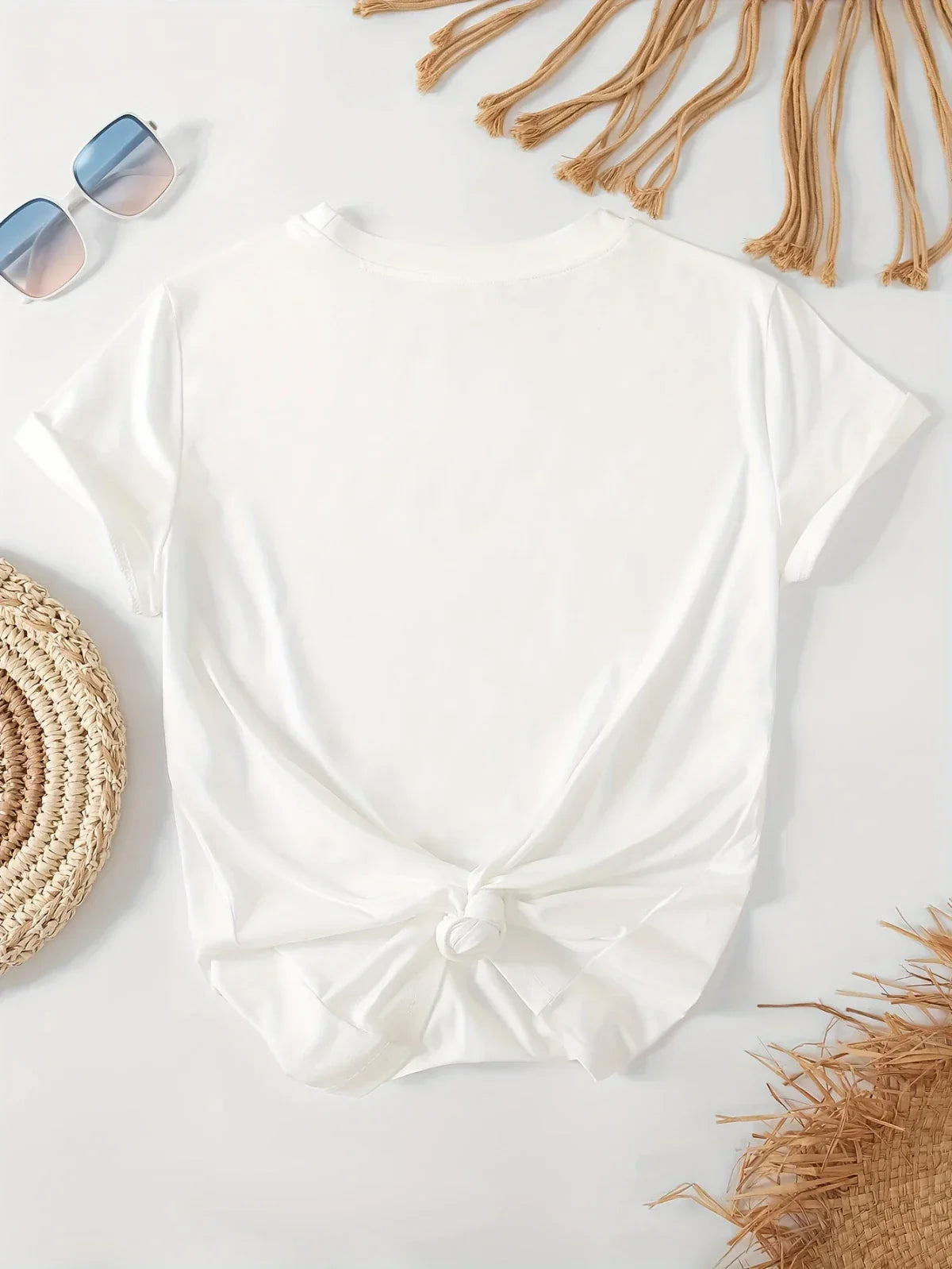 Women T-Shirt with Capri Island Graphic Print All Season