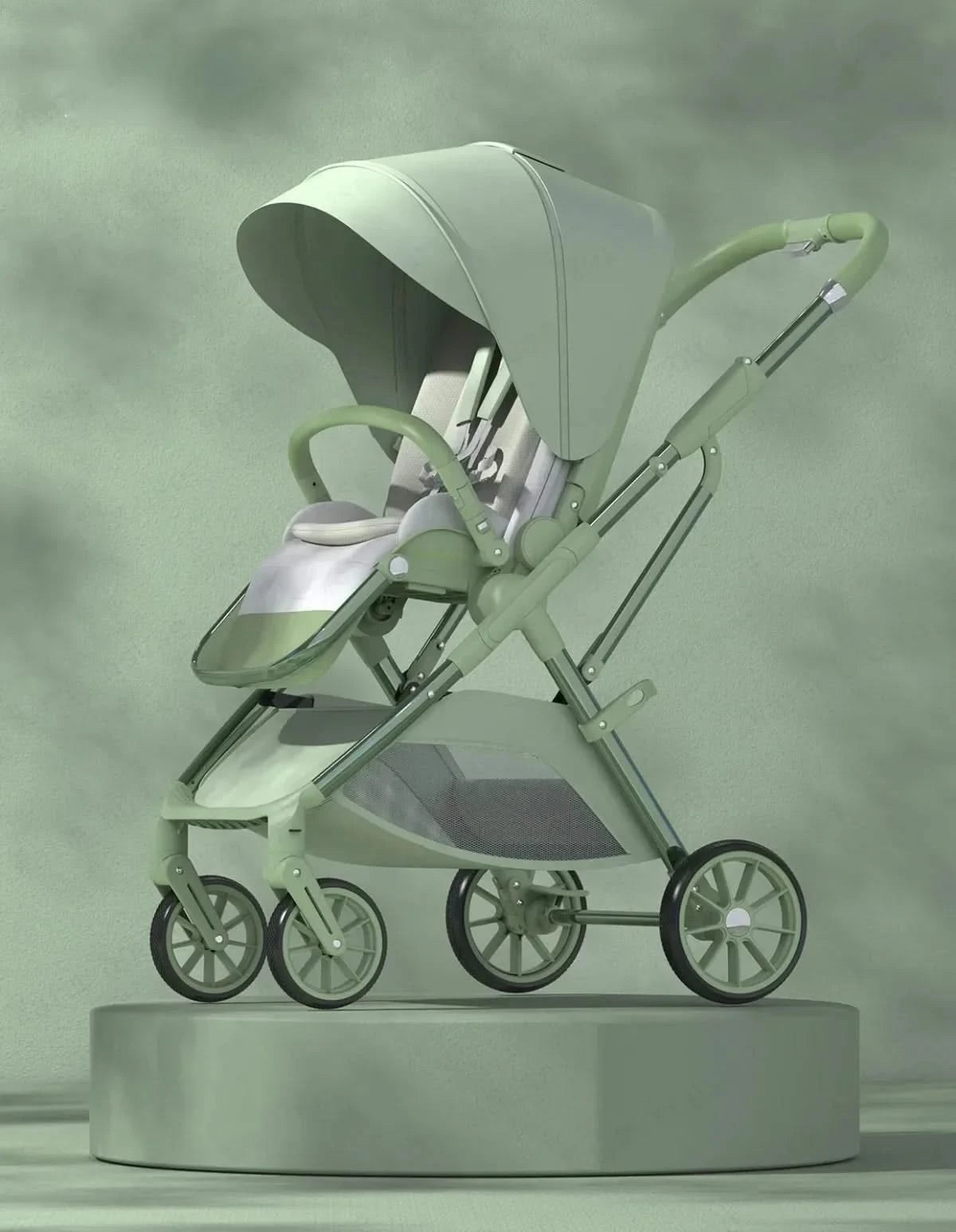 Portable High-view Baby Stroller Two-way Portable Baby Stroller Foldable Children's Four-wheel Baby Stroller 0-3 Years Old