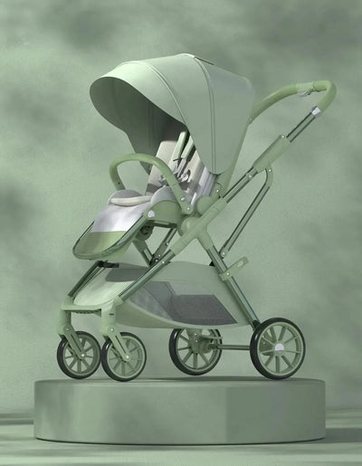 Portable High-view Baby Stroller Two-way Portable Baby Stroller Foldable Children's Four-wheel Baby Stroller 0-3 Years Old