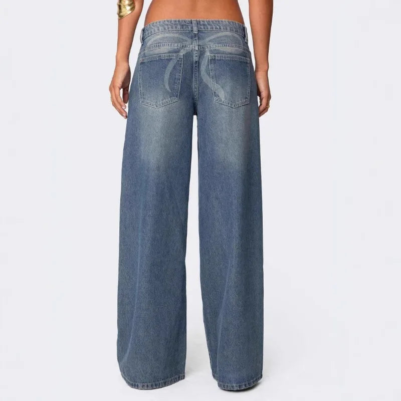 Casual Loose Wide Leg Jeans Women Denim Pants