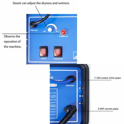 Pressurized Handheld High Steamer Cleaning, Multipurpose Steam Cleaner for Kitchen Hood Remove Grime,Grease,Air Condition,Car