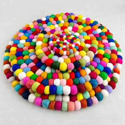 Wool Felt Singing Bowl Mat Handmade Colorful Sound Bowl Accessories Circular Musical Instrument Mats Square Seat Cushions