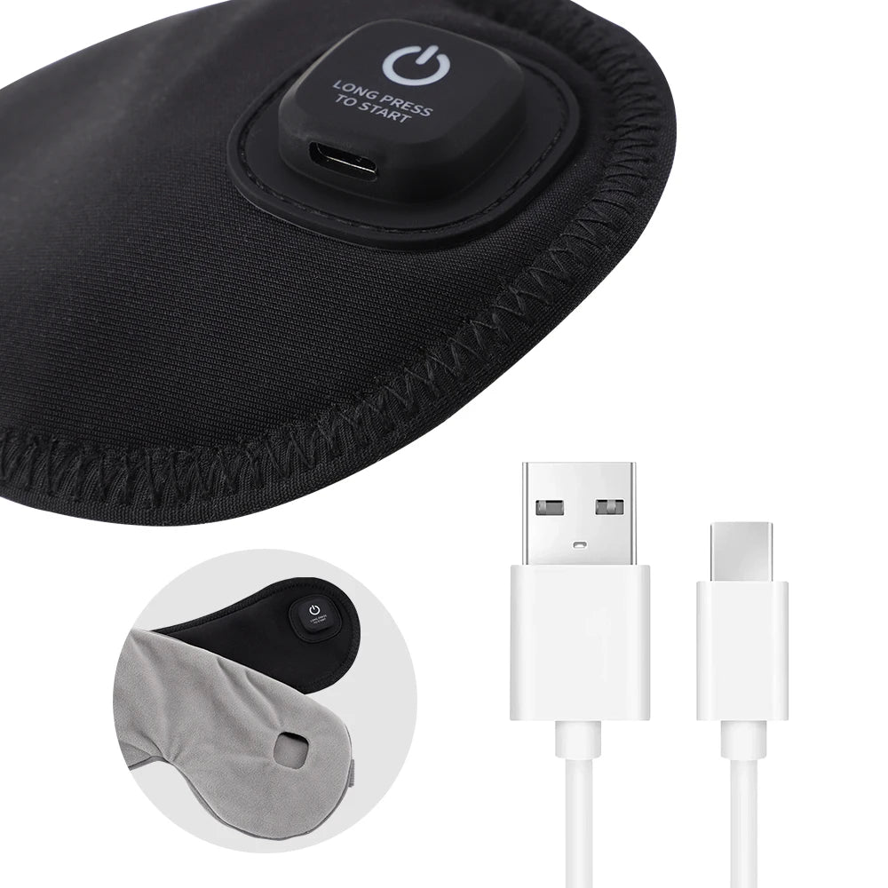 Electric Vibration Eye Massager Heated Eye Mask Wireless Relieve Eye Strain Dark Circles Dry Eye Fatigue Relief Sleeping Mask