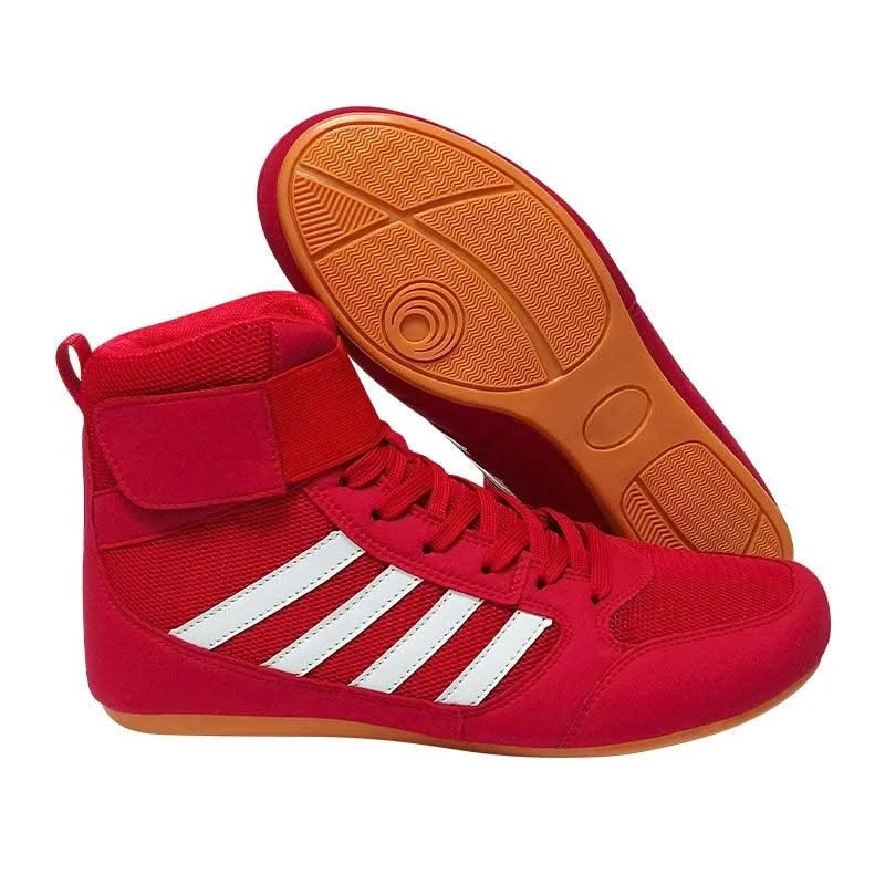 Boxing wrestling shoes children's adult training men women combat fighting Sanda high top shoes boots strength weightlifting gym