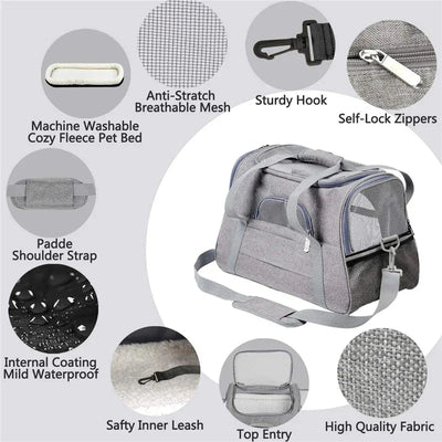 Soft Pet Carriers Portable Breathable Foldable Bag Cat Dog Carrier Bags Outgoing Travel Pets Handbag