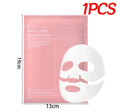 Bio-Collagen Face Mask Hydrogel Soft Gel Refreshing Brightening Hydrating Overnight Mask Deep Moisturizing for Women Skin Care