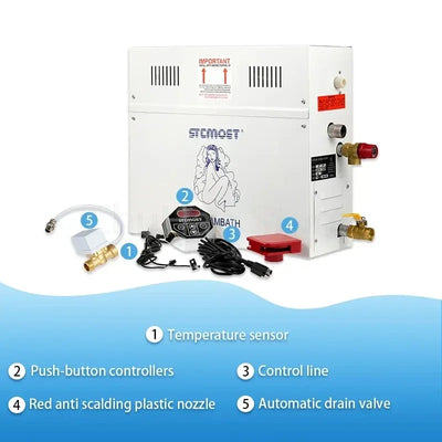 3KW 4.5kw Steam Generator for Shower 220V 380V Home Steam Machine Sauna Bath SPA Steam Shower with Digital Controller