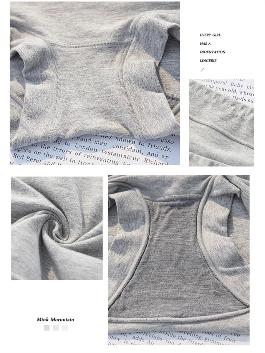 New Women Panties Cotton Seamless Sports Boxers Underwear Female Solid Color Briefs Cozy Lingerie Intimate Underpants M-XXL