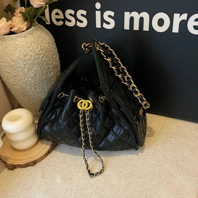 Famous designer inspired elegant tote bag: women’s spacious leather handbag with shoulder straps luxury ladies