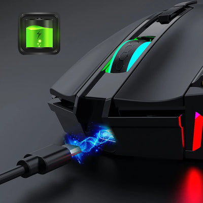 NEW Rechargeable USB 2.4G Wireless Mouse RGB Colorful Gaming Mouse Desktop PC Computers Notebook Laptop Mice Mause Gamer