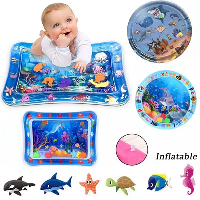 Summer Toys Baby Water Mat PVC Inflatable Cushion Infant Toddler Water Play Mat for Children Early Education Developing Baby Toy