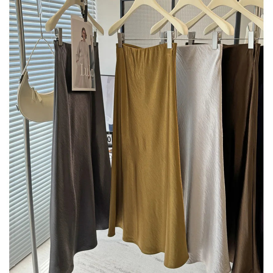 2025 Women Long Skirts High Waist A-Line Sexy Skirt Women Summer Maxi Skirts Brand Faldas Femme Streetwear