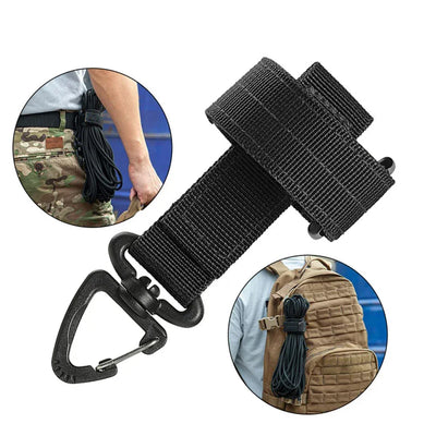 Mountaineering Buckle Outdoor Keychain  Gear Clip Keeper Pouch Belt Keychain Gloves Rope Holder Military Hook Camping
