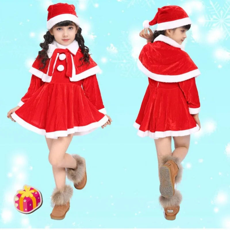 Christmas Costumes Boys' Performance Costumes Children's Costumes Girls' Dresses Performance Costumes Santa Claus Holiday Sets