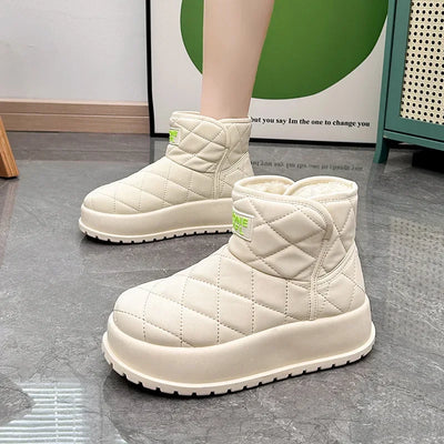 Kalsooni 2024 Winter Velvet Thick Warm Shoes Waterproof Platform Snow Boots for Women