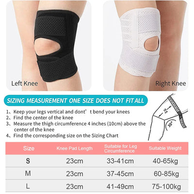 Knee Brace with Side Stabilizers Relieve Meniscus Tear Knee Pain ACL MCL Arthritis,Joint Pain,Breathable Adjustable Knee Support