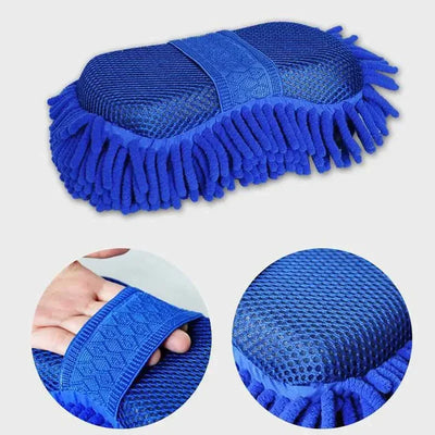 2Pcs Car Cleaning Brush Cleaner Tools Microfiber Car Washer Sponge Cleaning Washing Towel Auto Gloves Car Washing Accessories