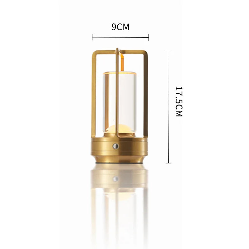 Lantern/lantern Modern Design USB LED Table Lamp Touch Switch Night Light With Rechargeable Battery for Restaurant Hotel Use