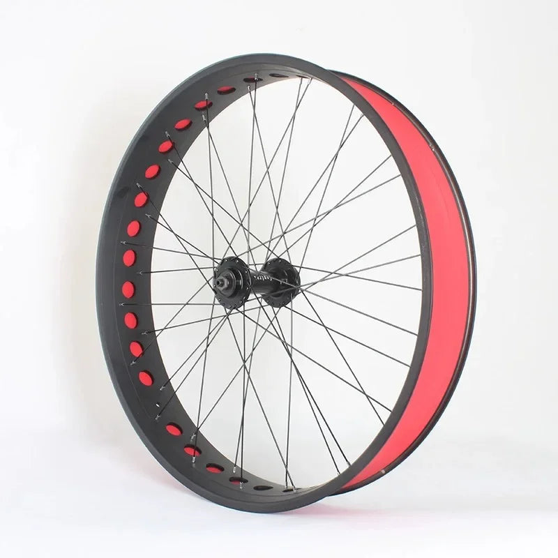 26x4.0/4.9 inch ebike snowmobile wheel set Quick release rim design stronger double-layer rim Front rear fatbike rim