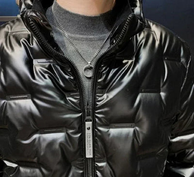 Men's Down Jacket Glossy Male Padded Coats Short Parkas Collared Padding Winter 2024 Outerwears Fashion 2024 Promotion Hot Outer